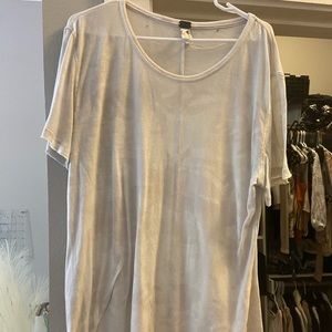 Free People army white top